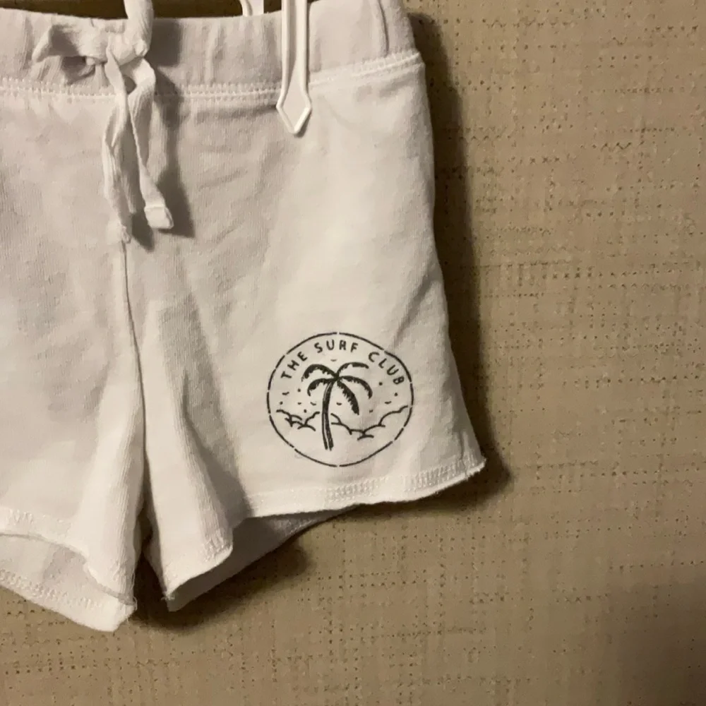 White Casual Athletic Shorts
